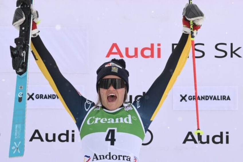 Sweden's Anna Swenn Larsson won the women's World Cup slalom in the absence of the injured