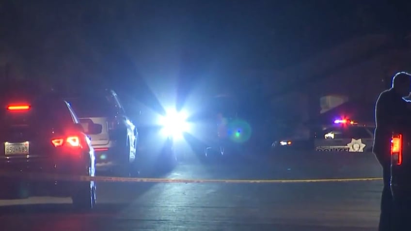 Las Vegas outside the crime scene, where Eddi Moreno allegedly fatally shot his neighbor, who Moreno said exposed himself in front of his family.