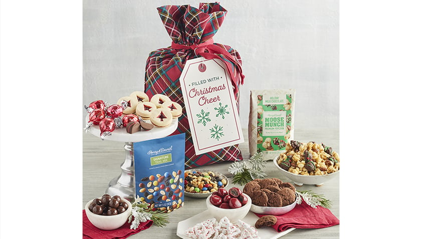 This ‘Santa Sack’ is packed with sweet treats from cookies to pretzels. 