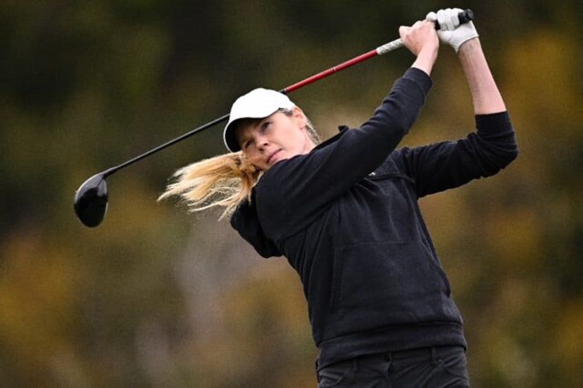 Canada's Maude-Aimee Leblanc on the way to the first-round lead in the LPGA Seri Pak Champ