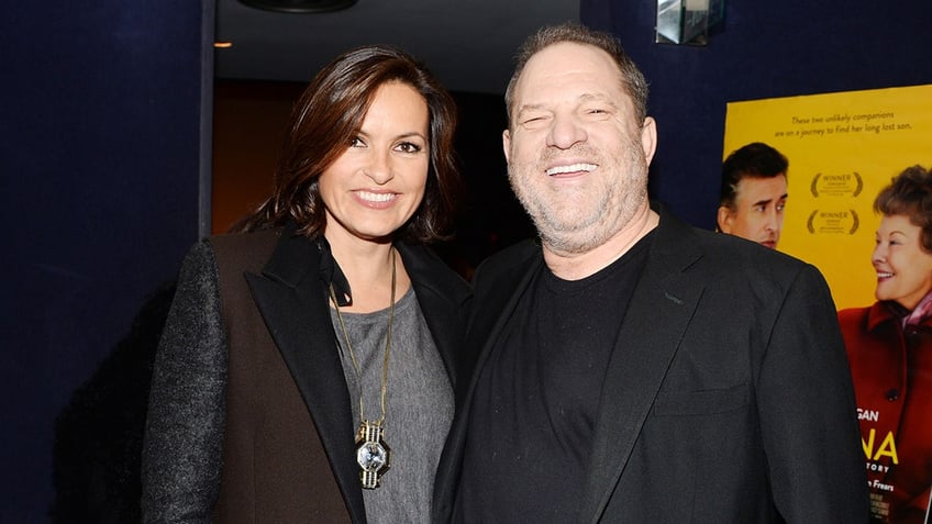 A photo of Mariska Hargitay and Harvey Weinstein