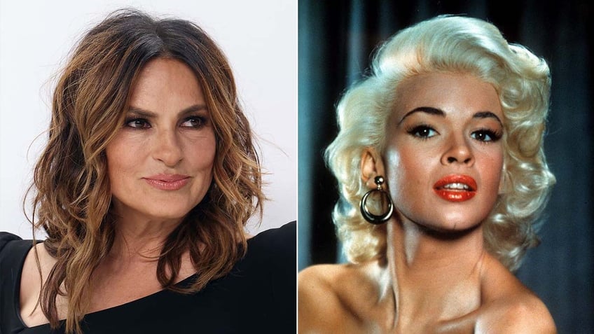 Side by side photo of Mariska Hargitay and Jayne Mansfield