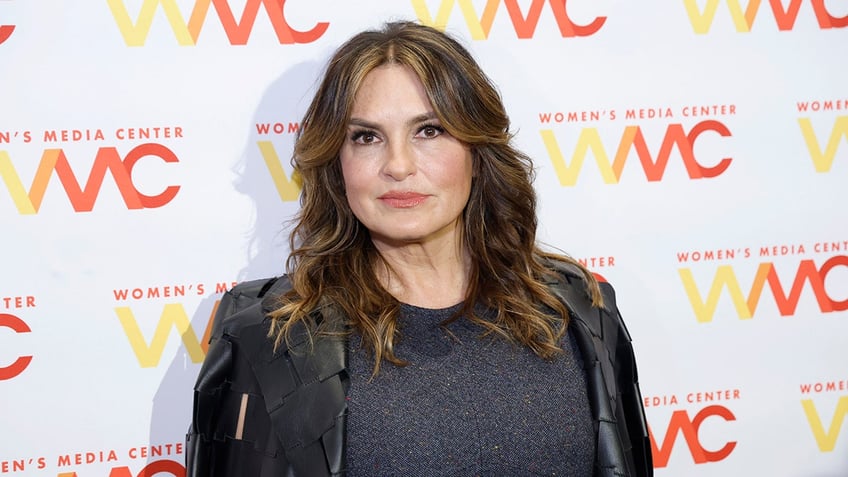 Close up of serious looking Mariska Hargitay