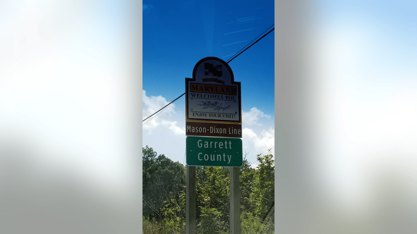 Travelers cross out of West Virginia near Red House, MD; in the corner of the state's western panhandle.