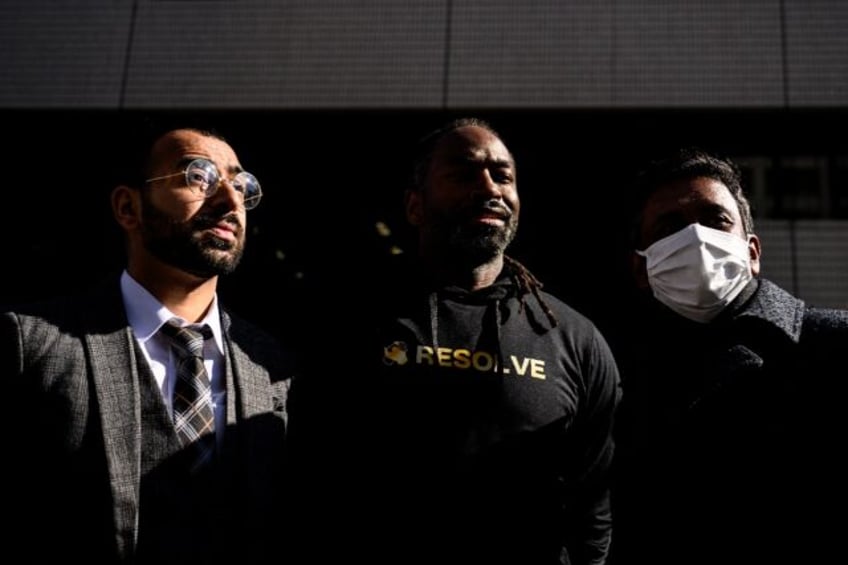 The three men are each seeking $22,300 in compensation from the Japanese government over racial profiling by police