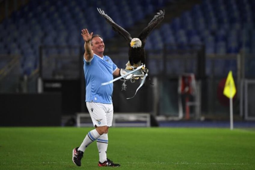 Juan Bernabe was the handler of Lazio's eagle mascot Olimpia before being sacked on Monday