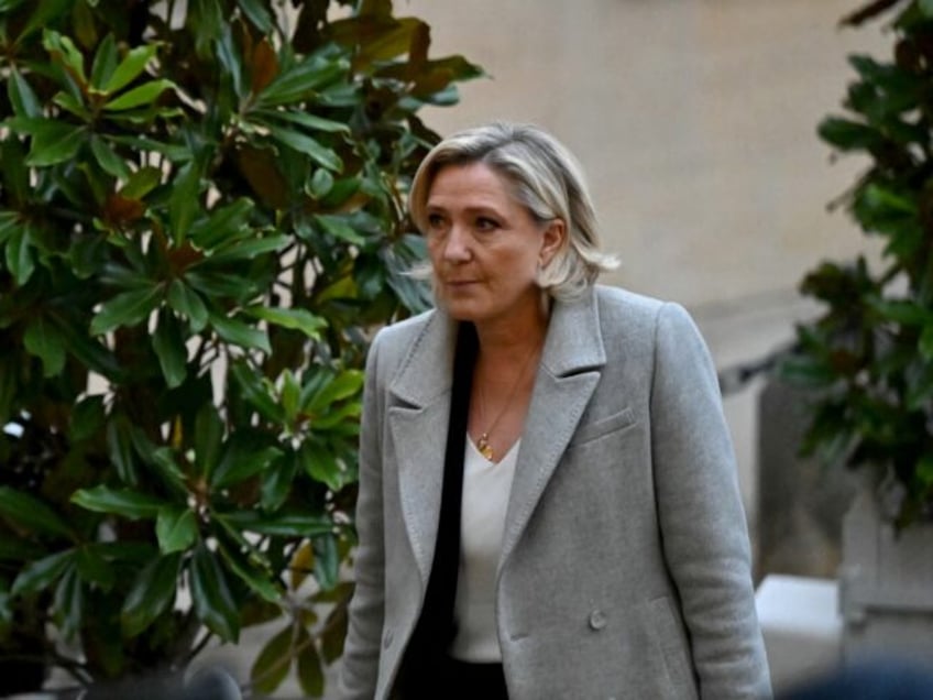 President of French far-right party Rassemblement National parliamentary group Marine Le P