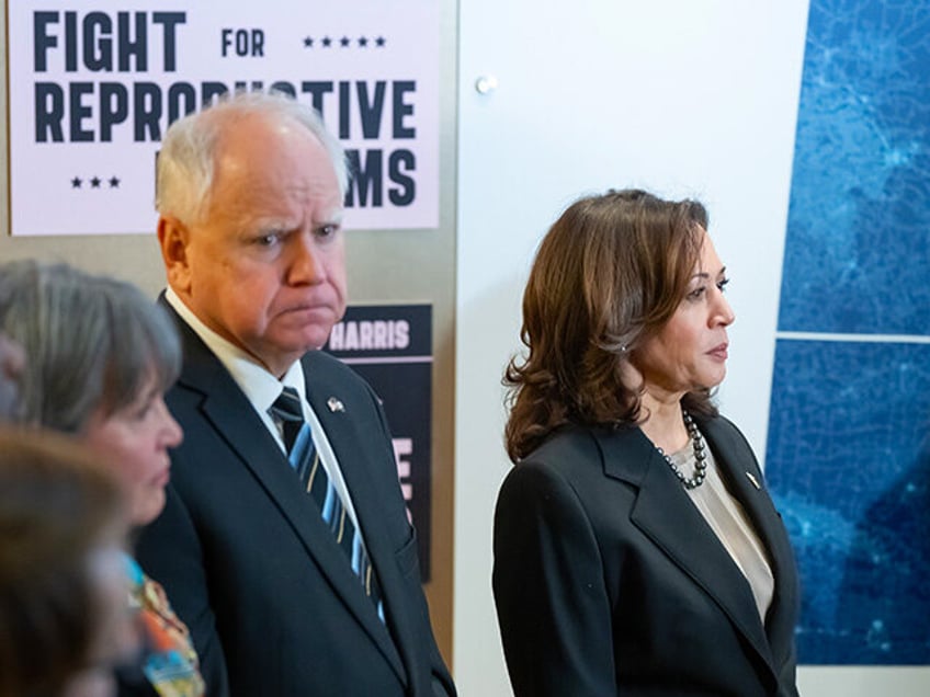 Vice President Kamala Harris listens as Planned Parenthood North Central States Chief Medi