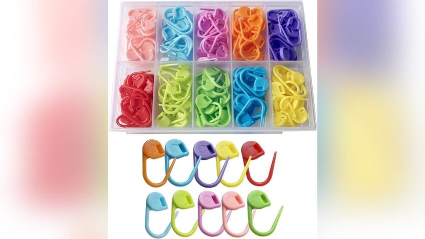 Keep track of your patterns and colors with stitch markers. 