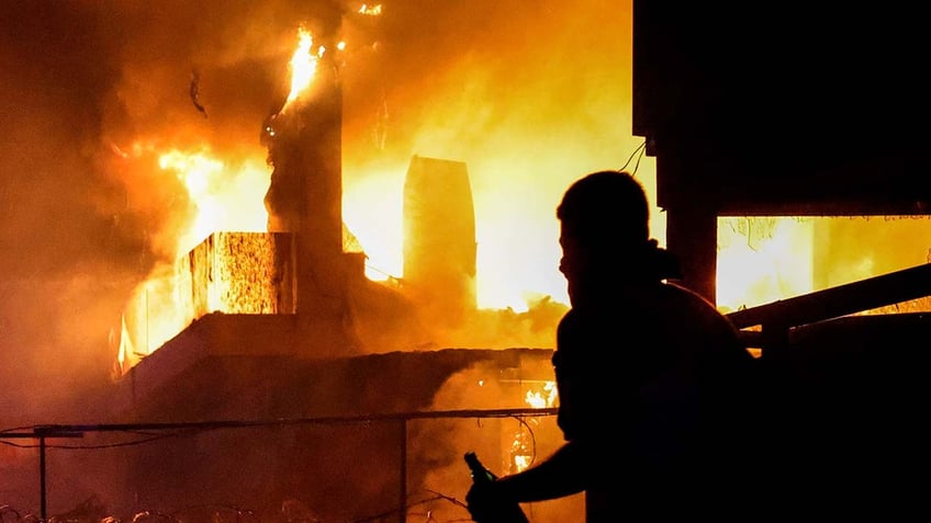 lebanese protesters gather near us embassy in beirut after gaza hospital hit by rocket reports