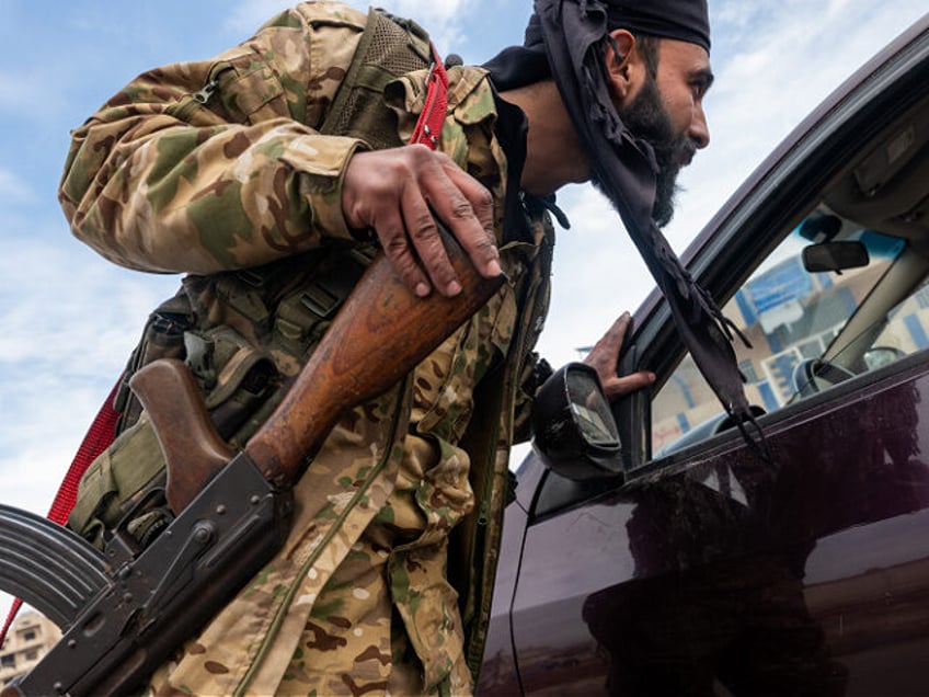 HOMS, SYRIA - JANUARY 22: A fighter with the insurgent group Hayat Tahrir al-Sham, or HTS,