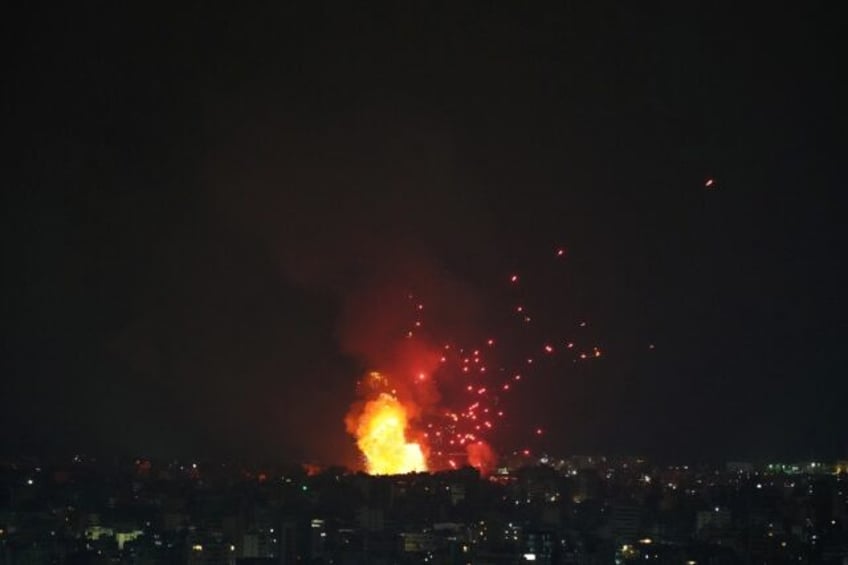 AFP footage showed plumes of smoke rising from the targeted areas