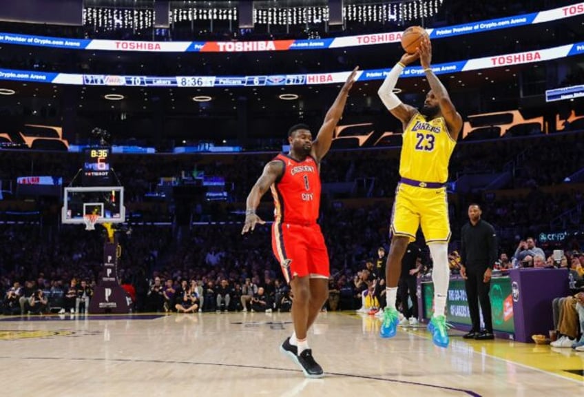 History made: LeBron James nails a three-pointer to become the first player in NBA history