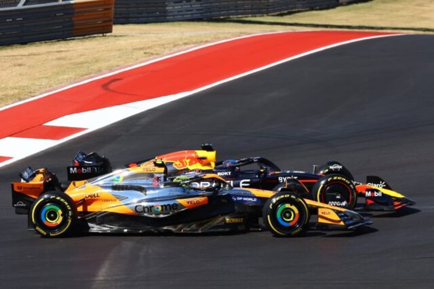 Side-by-side: Max Verstappen and Lando Norris locked in a tense battle at the United State