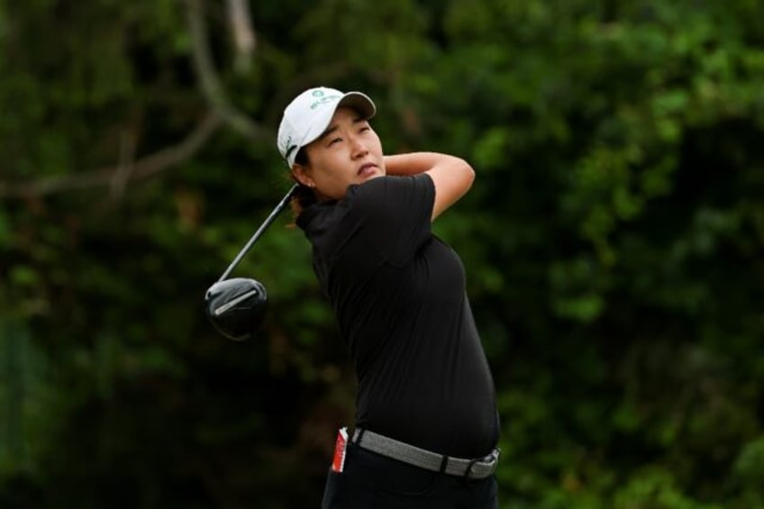 South Korean Lee Il-hee hits a tee shot on the way to the lead at the LPGA Shoprite Classi