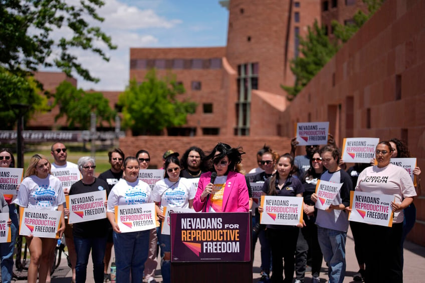 left wing activists in nevada submit signatures for abortion ballot measure