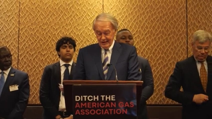 Sen. Ed Markey, D-Mass., speaks during an event hosted by Gas Leaks