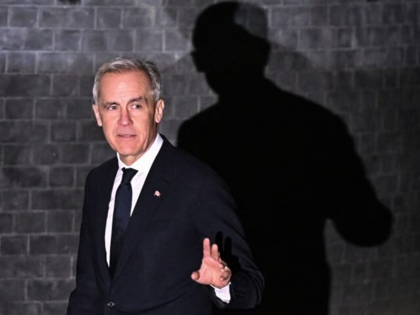 Canada's Prime Minister Mark Carney arrives in Downing Street in central London on March 1