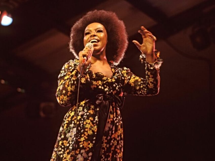 American singer Roberta Flack performs live on stage at the Newport Jazz Festival in Newpo