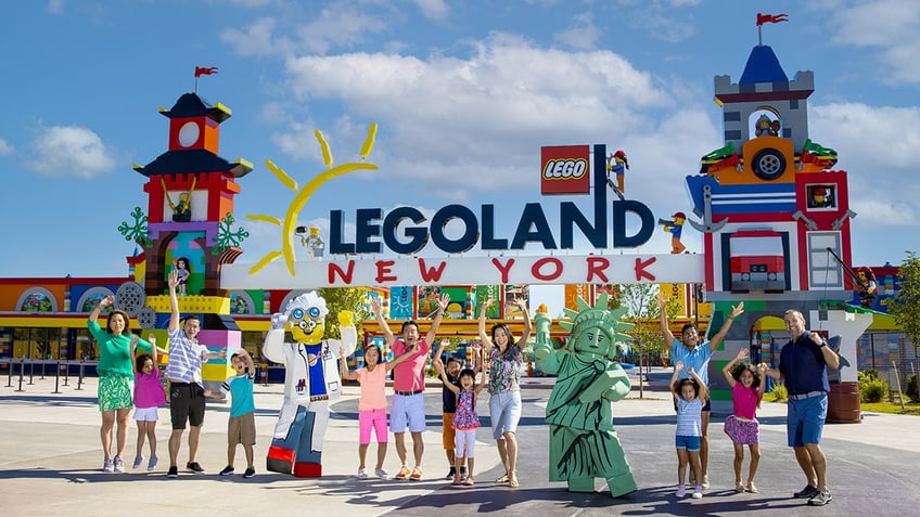 front entrance of legoland new york