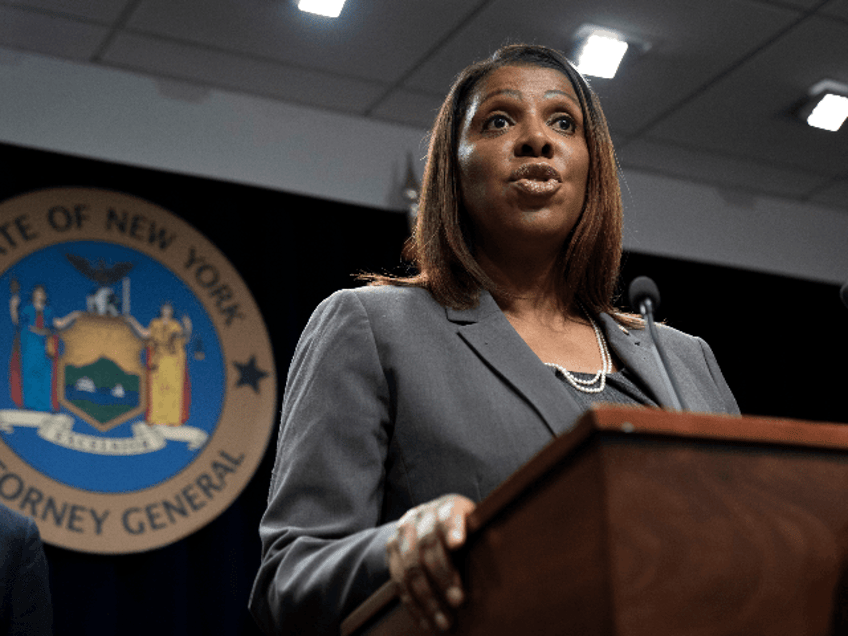 New York Attorney General Letitia James speaks during a press conference, June 11, 2019 in