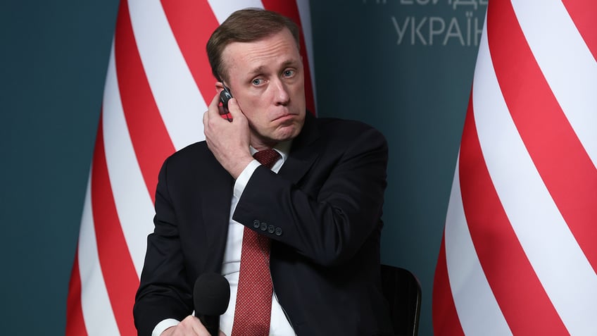 Jake Sullivan, US National Security Advisor, during a joint press conference with Andrii Yermak, Head of the Office of the President of Ukraine, on March 20, 2024 in Kyiv, Ukraine. 