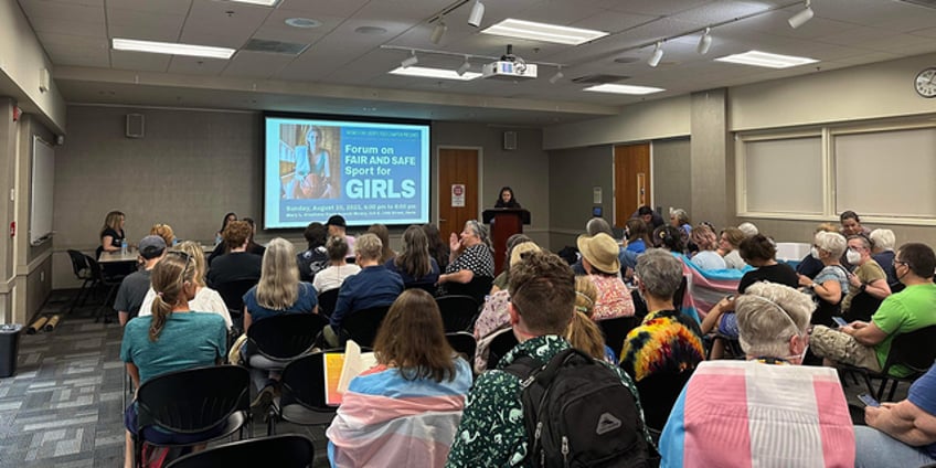 librarian shuts down event after speaker refers to transgender athletes playing in womens sports as male