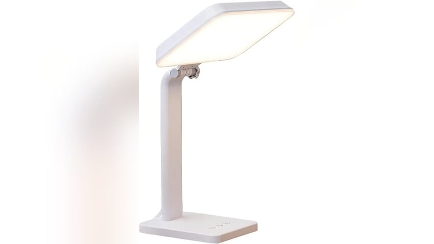 With a large, bright light screen and customizable timer settings, the Aura lamp is an affordable option.