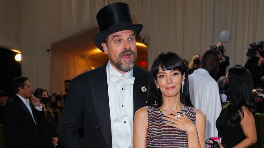 A photo of David Harbour and Lily Allen