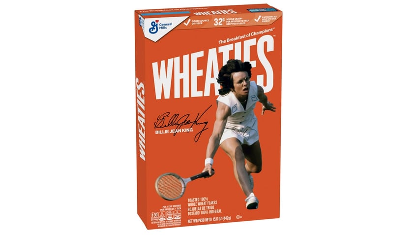 Billie Jean King Wheaties box