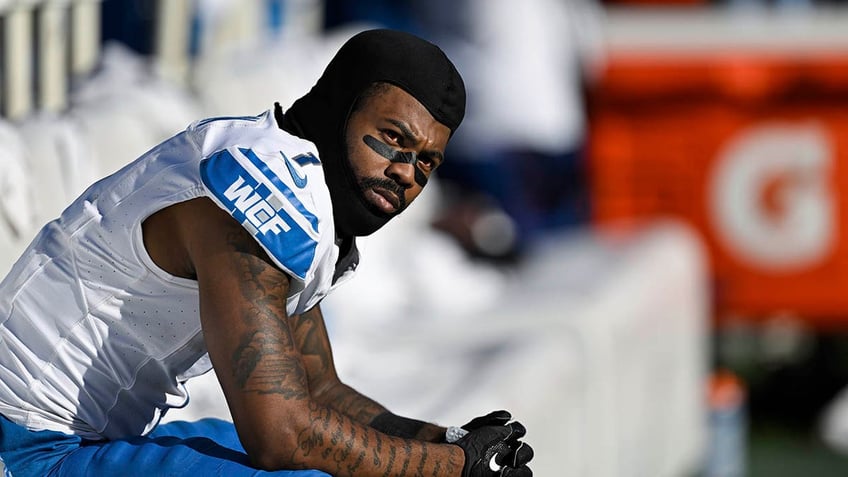 Lions cornerback Cameron Sutton looks on during a game