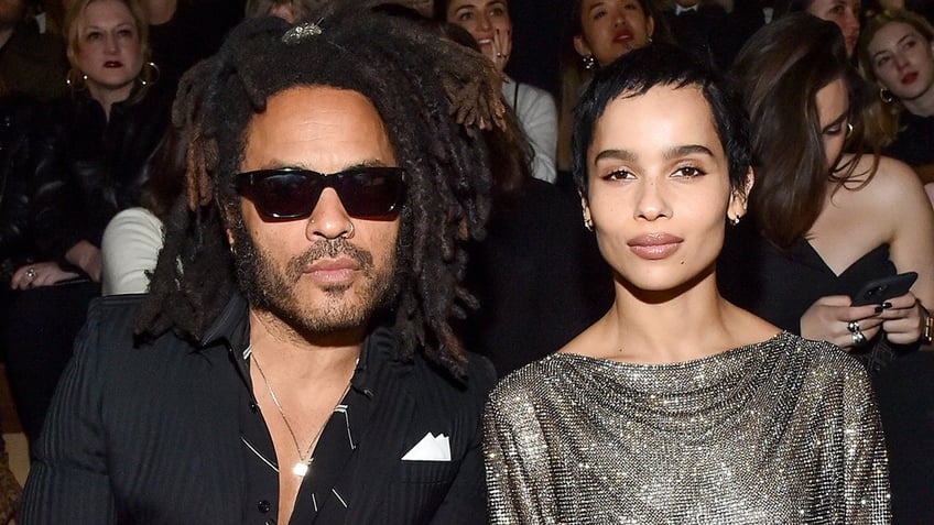 Lenny Kravitz and Zoe Kravitz at Paris Fashion Week