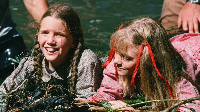 Melissa Gilbert and Alison Arngrim in a pond together