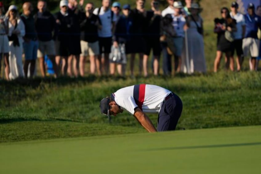 live updates hovland and aberg set ryder cup record they win 9 7 over scheffler and koepka