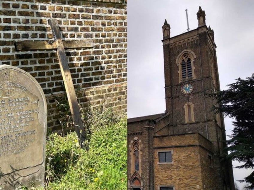 london church in shock after wooden cross burnt in graveyard following threats to burn down church