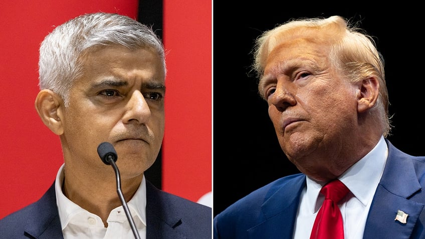 Khan and Trump split image