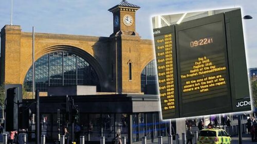 londons kings cross station removes islamic messages from display boards after backlash