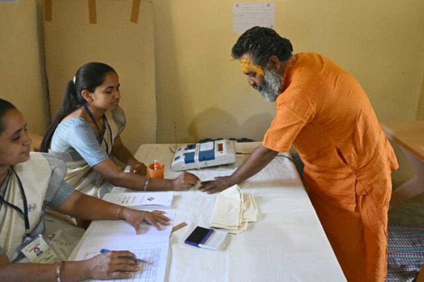 Polling officials have had to traverse through the Gir forest to set up a voting booth in