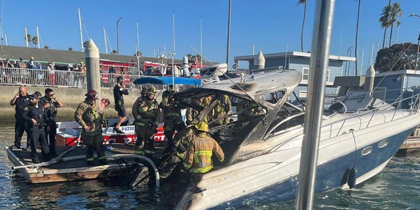 long beach pleasure boat explodes after catching on fire leaving 2 dead 3 injured