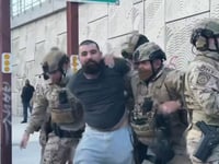 Los Angeles protester charged with throwing rock at federal officer's face shield