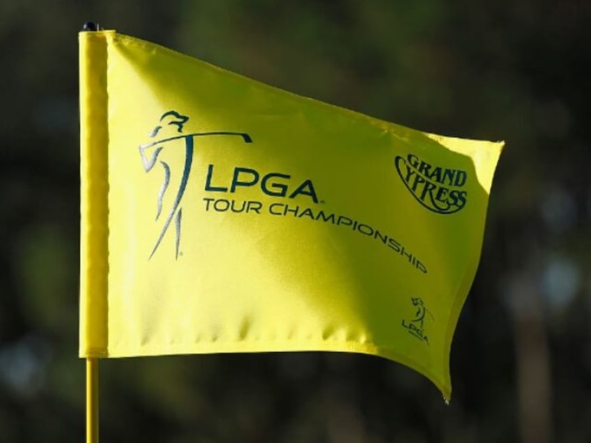 hits a shot during a practice round prior to the start of the LPGA Tour Championship at th