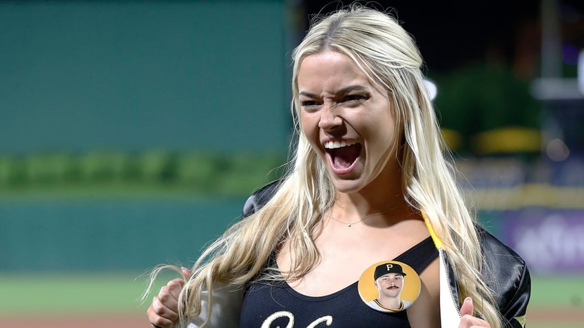 Olivia Dunne at a Pirates game