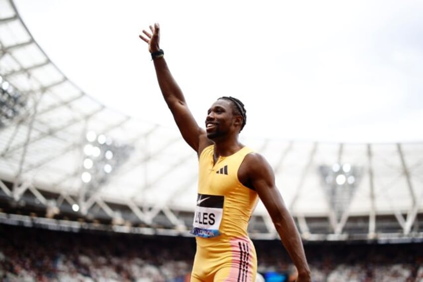 USA's Noah Lyles celebrates