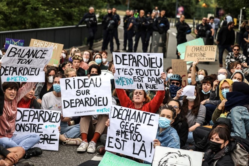 macron stands with gerard depardieu says french actor victim of a manhunt following new allegations