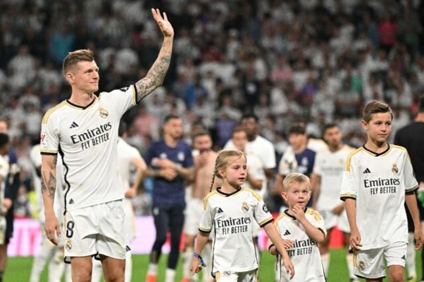 Real Madrid midfielder Toni Kroos played his last match at the Santiago Bernabeu stadium b