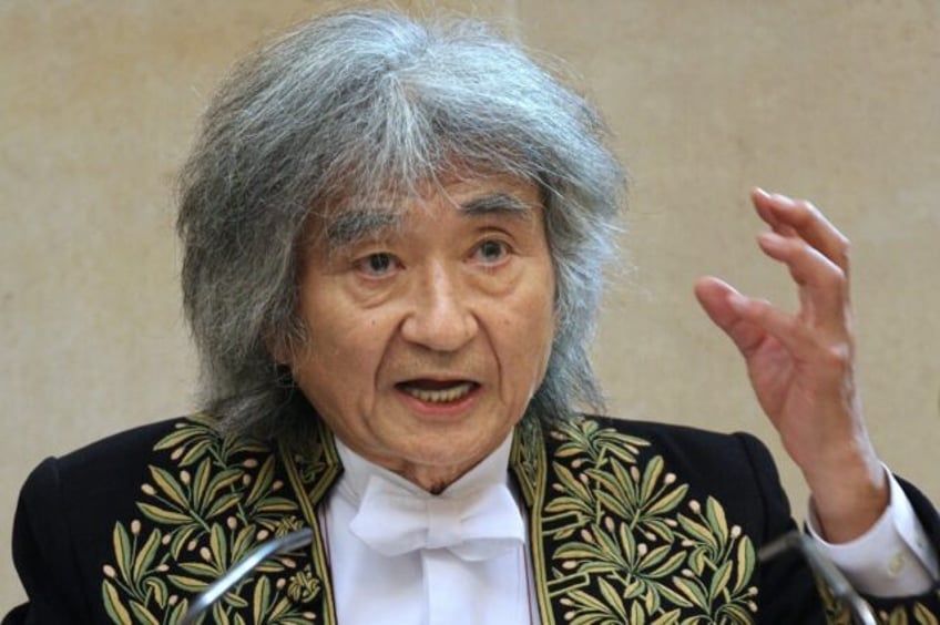 Classical music giant: Japanese conductor Seiji Ozawa led the Boston Symphony Orchestra fo