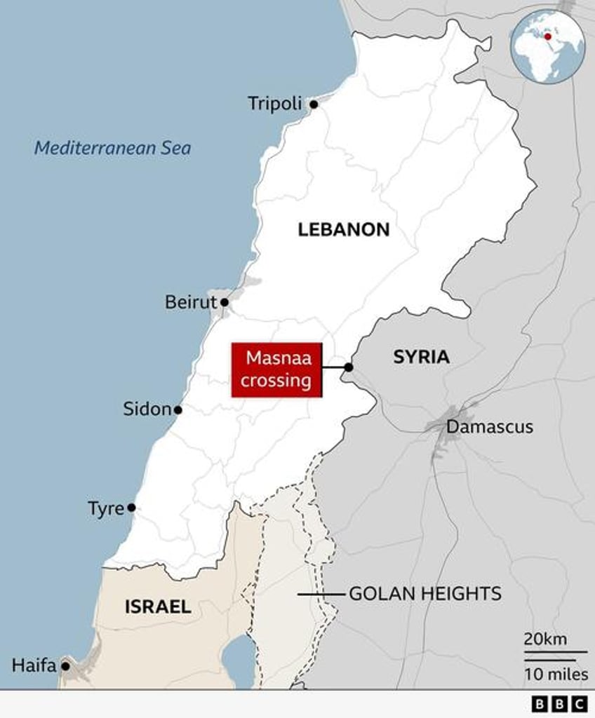 main lebanon syria border crossing destroyed in israeli attack