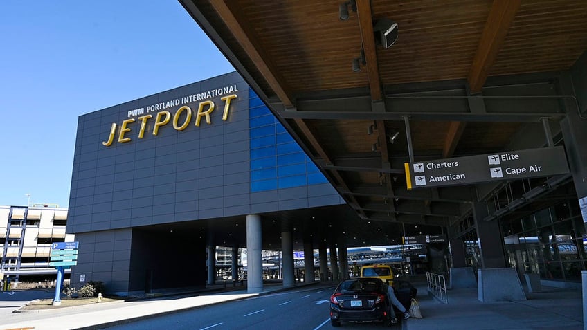 outside of the Portland International Jetport