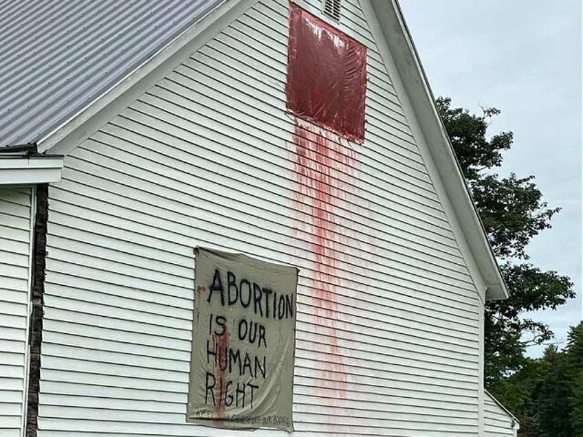 maine church vandalized abortion is our human right