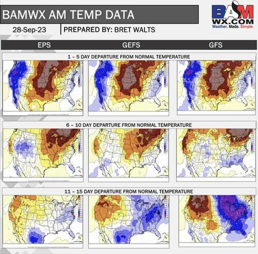 major cold trend set to unleash frost freeze threat across eastern us